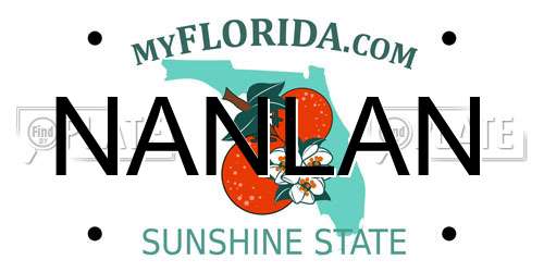 NANLAN Florida License Plate