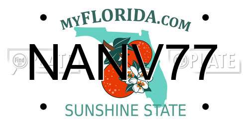 NANV77 Florida License Plate