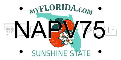 NAPV75 Florida License Plate