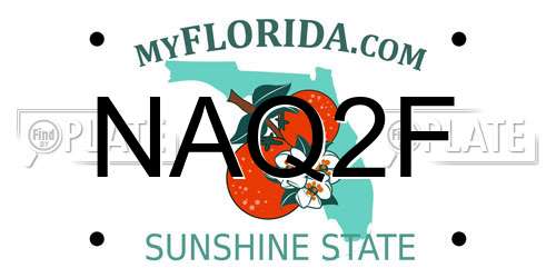 NAQ2F Florida License Plate
