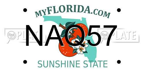 NAQ57 Florida License Plate