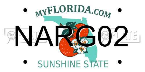 NARG02 Florida License Plate
