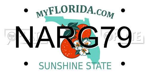 NARG79 Florida License Plate