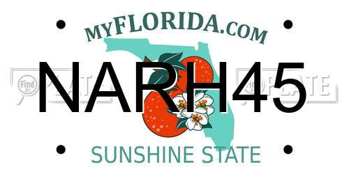 NARH45 Florida License Plate