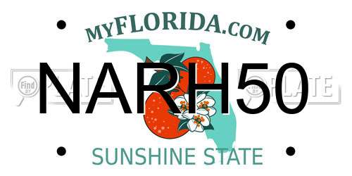 NARH50 Florida License Plate