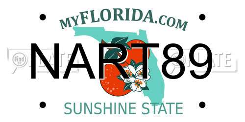 NART89 Florida License Plate