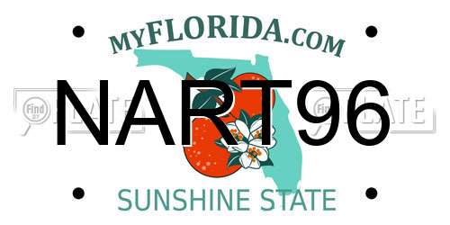 NART96 Florida License Plate