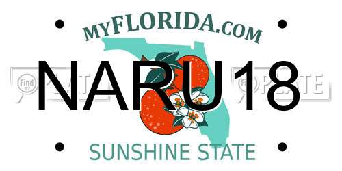NARU18 Florida License Plate