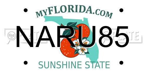 NARU85 Florida License Plate