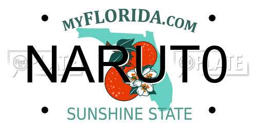 NARUT0 Florida License Plate
