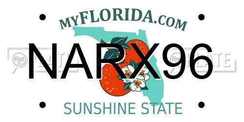 NARX96 Florida License Plate