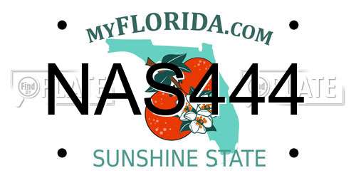 NAS444 Florida License Plate