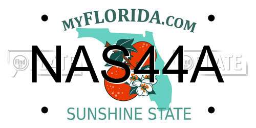 NAS44A Florida License Plate