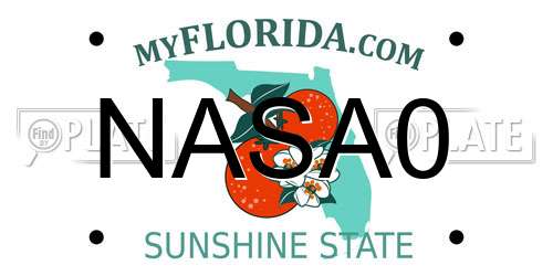 NASA0 Florida License Plate