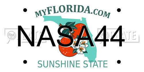 NASA44 Florida License Plate