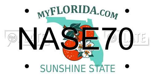 NASE70 Florida License Plate