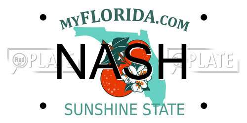 NASH Florida License Plate