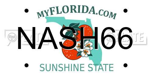NASH66 Florida License Plate