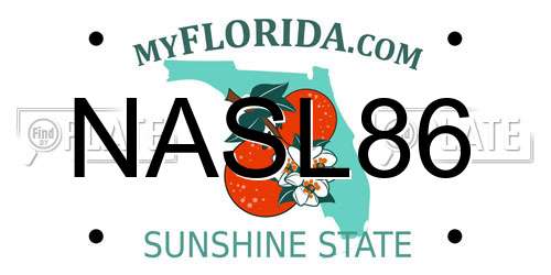 NASL86 Florida License Plate
