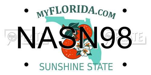 NASN98 Florida License Plate