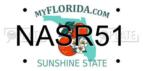 NASR51 Florida License Plate
