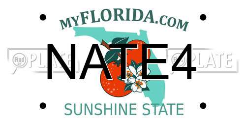 NATE4 Florida License Plate