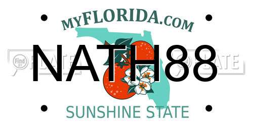 NATH88 Florida License Plate