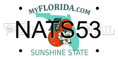 NATS53 Florida License Plate
