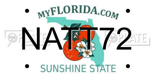 NATT72 Florida License Plate