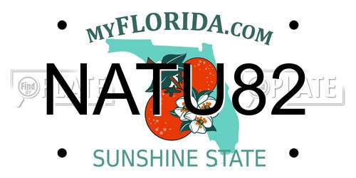 NATU82 Florida License Plate