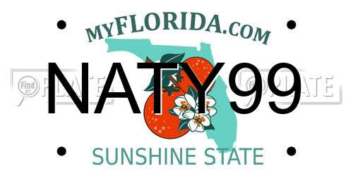 NATY99 Florida License Plate