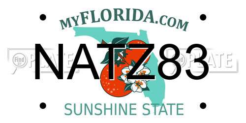 NATZ83 Florida License Plate