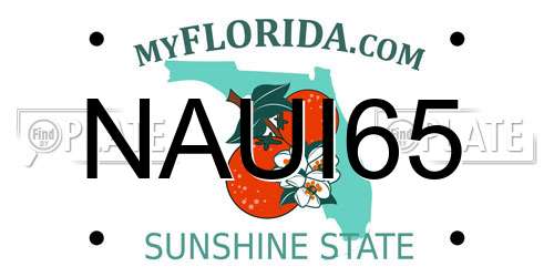 NAUI65 Florida License Plate