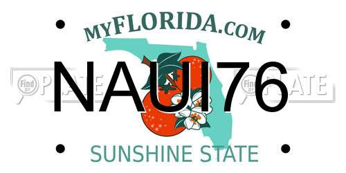 NAUI76 Florida License Plate