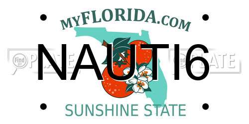 NAUTI6 Florida License Plate