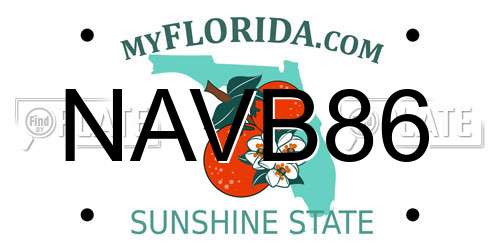 NAVB86 Florida License Plate