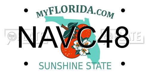NAVC48 Florida License Plate