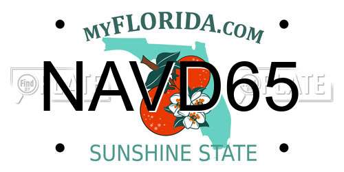 NAVD65 Florida License Plate