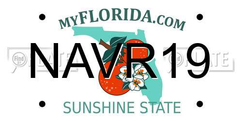 NAVR19 Florida License Plate