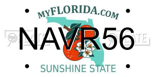 NAVR56 Florida License Plate