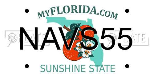 NAVS55 Florida License Plate