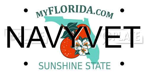 NAVYVET Florida License Plate