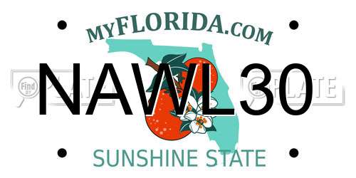 NAWL30 Florida License Plate