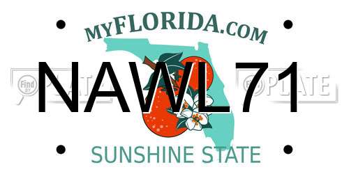 NAWL71 Florida License Plate