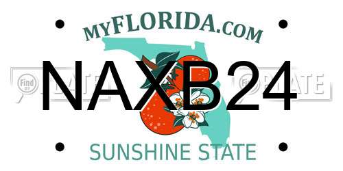 NAXB24 Florida License Plate