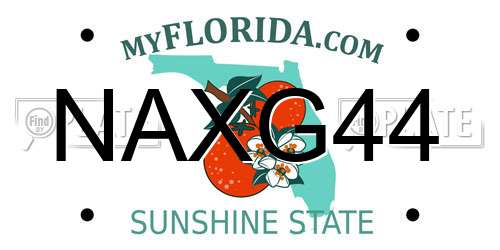 NAXG44 Florida License Plate