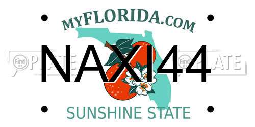 NAXI44 Florida License Plate
