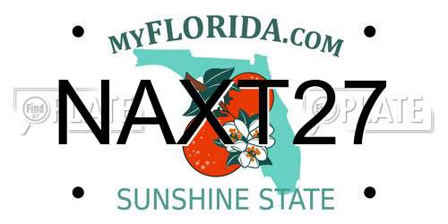 NAXT27 Florida License Plate