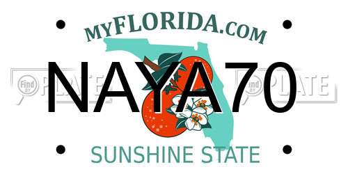 NAYA70 Florida License Plate