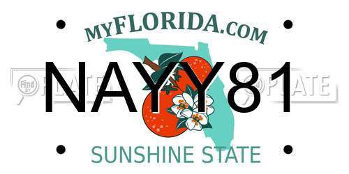 NAYY81 Florida License Plate